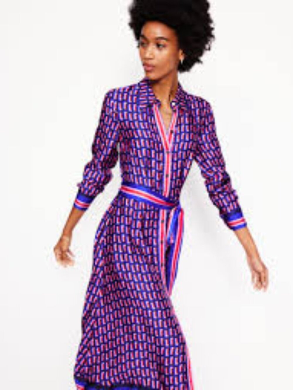 BODEN Midi Button Front Dress